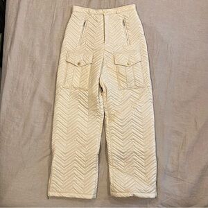 $2450 Gucci GG Logo Quilted Nylon Padded Cargo Pants